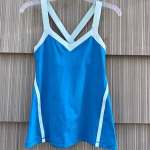 Lululemon Run Mile a Minute Tank Teal Size 6